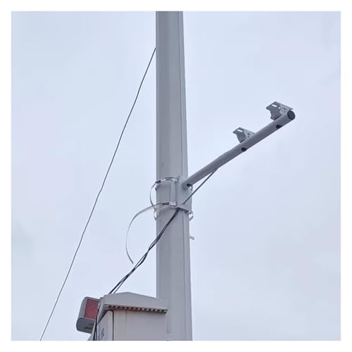 Support caméra de sécurité extérieure réglable 1,5m poteau blanc - 2