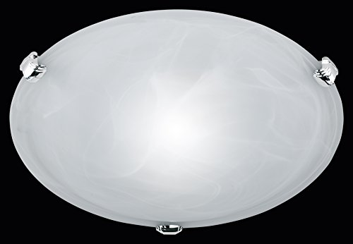 Plafonnier en verre E27 60W diffusion douce TRIO 30cm blanc
