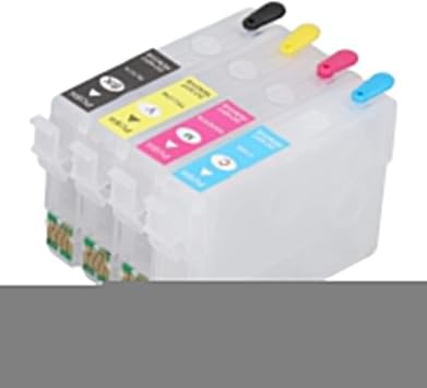 Compatible Ink Cartridge 4-Pack for Inkjet Printers Black Blue Yellow Magenta Non-Leakage