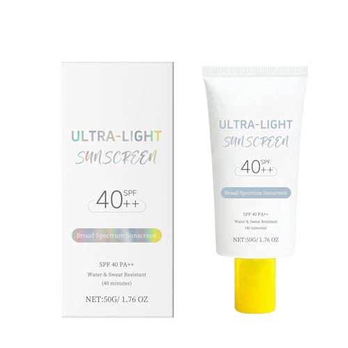 SPF 40 Invisible Sun Protection,Broad Spectrum Sunscreen,All School Day Long Sun Lotion,Mineral Matte Screen Sunscreen,Travel Size Sunscreens Sun Cream,Water & Sweat Resistant Body & Face (1)