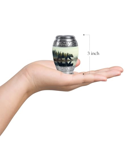 Image of Bear Urn - Memorial Keepsakes for Ashes - Funeral Cremation Urns - Pack of 2 (3 inch)