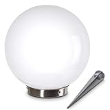 Style et caractéristiques -Type d'utilisation: Extérieur | Pièce: Extérieur, Garage, Jardin, Terrasse | Style: Moderne | Interrupteur On/Off: Oui | Forme: Globe | Ajustable: Non | Détails techniques lampe & ampoule -Teinte de lumière (Kelvin): 6500 Kelvin | Luminosité: 10 Lumen | LED: Oui | Nombre de lumière(s): 2 | Culot: LED | Ampoule(s) fournie(s): Oui | Ampoule(s) remplaçable(s): Non | Puissance par lumière: 0.05 Watt | Alimentation électrique: module solaire