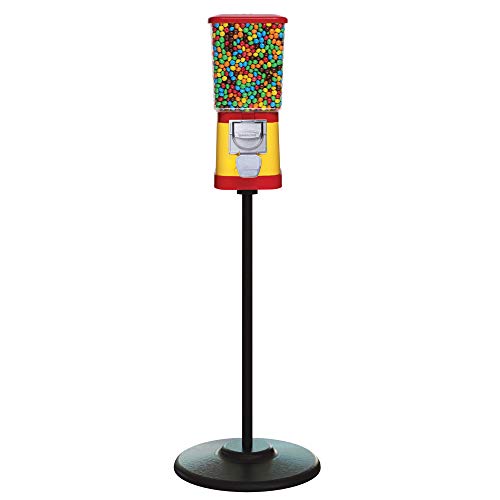 Candy Dispenser - Home Vending Machine - Red and Yellow Candy Vending Machine with Stand - Candy Machine Dispenser - Nuts Pet Food Vending Dispenser