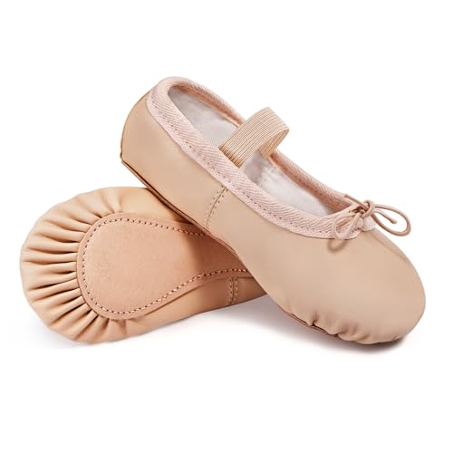 Image of Dynadans Kids PU Ballet Slippers for Girls Boys Toddler Big Kid | PU ballet slippers, pre-sewn elastic. Soft flexible sole. For girls, boys, toddler & big kid. Ideal for ballet, yoga, recital