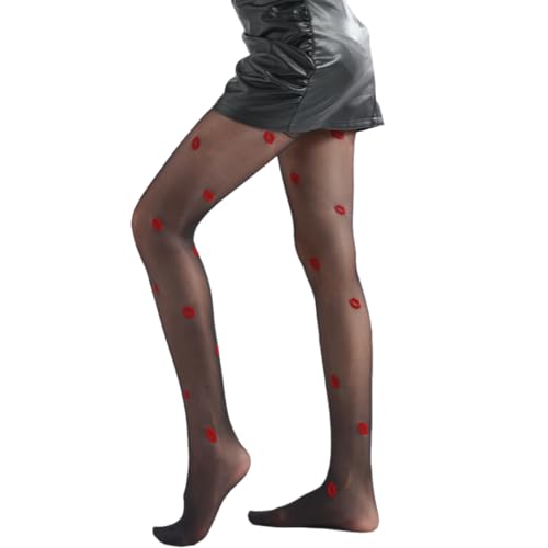 Image of Sahabowi Women Sheer Tights, High Waist Pantyhose, Vintage Control Top Stockings(Patterns Colourful), Pantyhose5
