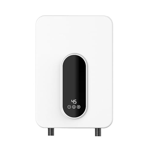 Billg Calentador de Agua Electrico, 5500W Pantalla Digital Calentador de Agua Electrico Instantaneo Ajustable 30-55°C Termo Electrico Calentador Agua Instantaneo con Manguera de y Cabezal de Ducha