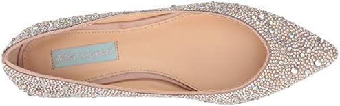 Betsey Johnson womens Jude Ballet Flat, Nude Satin, 8 US | Image 4