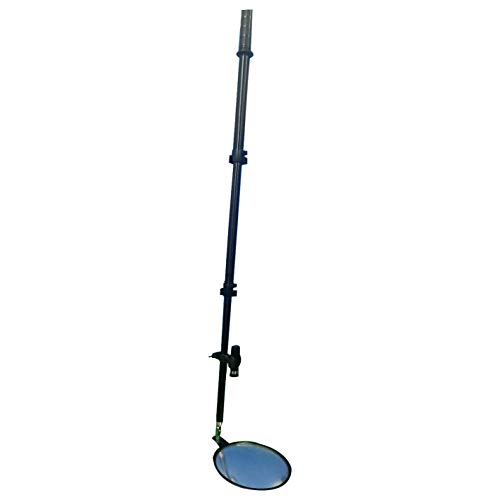 Latest Upgraded Under Vehicle Safety Inspection Mirror- 7.9 Inch Durable Light Convex Mirror with 1.1 Meter Long Telescopic Pull Rod and LED Flashlight by Emperor of Gadgets