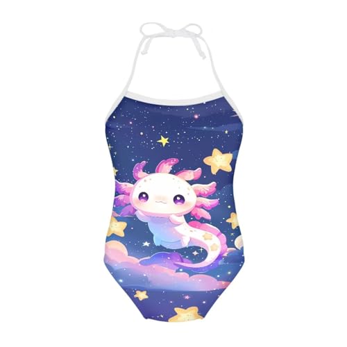 Image of ELEQIN Cartoon Animal Cute Girls One Piece Swimsuit Adjustable Swimwear for 3Y-10Y