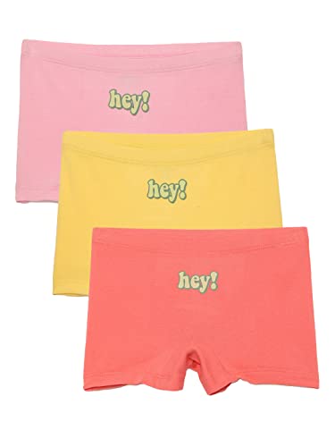 Image of mackly Girls Boxers (Pack of 3) - Cotton Boxer Shorts, Seamless Comfort, Mid Waist Boyshorts Panties