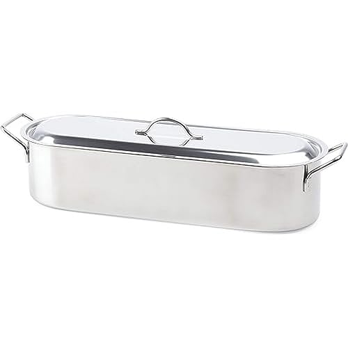 Beka Kitchen aids Fuente Acero Inoxidable 45 cm para ascalfar Pescado con Tapa y Rejilla