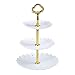 FOUNDLINE Obstschale Home Living Afternoon Tea Snack Stand Dreistöckiges Kuchentablett aus Glas Obstkorb