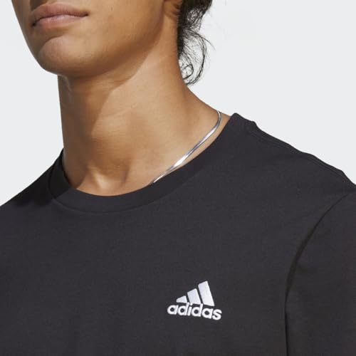 Image of Adidas Mens Essentials Single Jersey Embroidered Small Logo T-Shirt