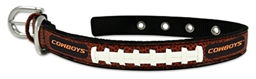 NCAA Oklahoma State Cowboys Classic Leather Football Collar, Small