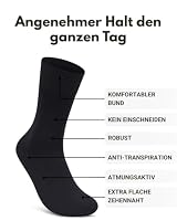 sockenkauf24 10 Paar Socken 100% Baumwolle Herren Komfortbund ohne Naht 10600 WP (Schwarz 43-46) – Ansicht 4