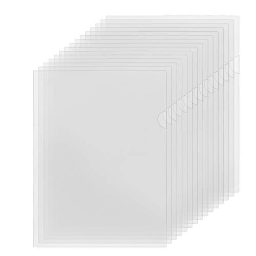 YoeeJob 15 Packs Clear Document Folders 8 1/2 x 11 Plastic Sheets Sleeves L Paper Cover Transparent Paper Protectors
