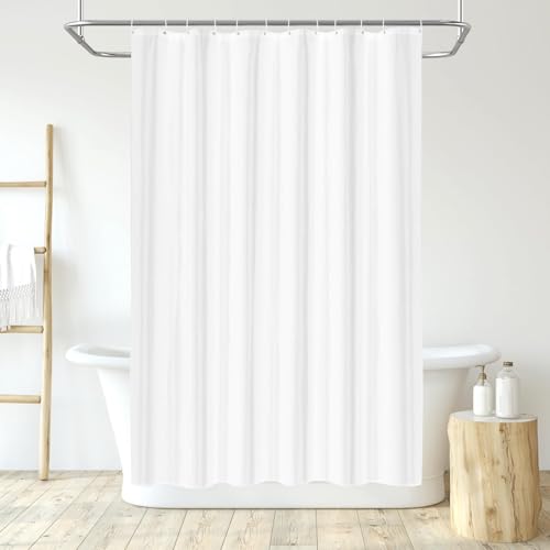 LUKDUNG Rideau de douche en polyester textile, 120 x 200 cm, anti-moisissure, pour baignoire,...