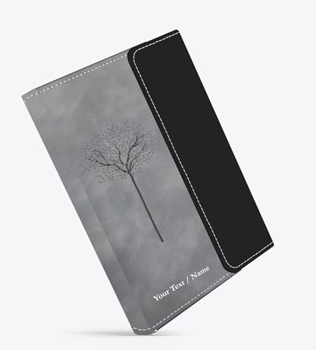 Image of Brown Cloud Personalized Velvet Finish Leather Notebook /Diary Ruled with Personalised /Customized Message /Quote /Name for Personal /Corporate Gift(NBVLVT Dual F GR 09) (10)