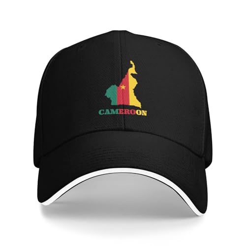 JYUTHY Do Milfs Not Sandwich Casquette de baseball Casquette de pêche, Drapeau de la carte camerounaise du Cameroun, Taille unique