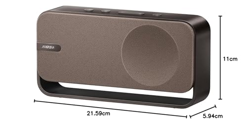 Image of Bose SoundLink Home Speaker, Premium, Portable and Wireless Bluetooth Shelf Speaker, Up to 9 Hours Battery Life, Warm Wood