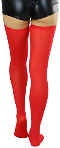 Image of ToBeInStyle Women's Nylon Thigh High Schoolgirl Opaque Stockings