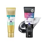 Bioré 【Amazon.co.jp限定】 【セット】 おうちdeエステ 洗顔ジェル なめらか 240g & メイク落とし マッサージブラックジェル 200g