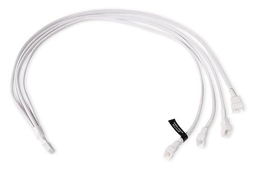 Alphacool 18730 Répartiteur en Y 4 broches vers 4 x 4 broches PWM 60 cm Blanc