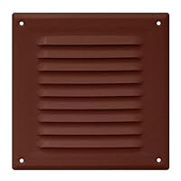 VENTORIS® Lüftungsgitter 170x170 mm - Lüftung mit Gitter - Belüftungsgitter – Stahl - Belüftungsgitter mit Insektenschutz - Lüftungsabdeckung - Abluftgitter für Kamin - 8004 ZIEGELROT MATT