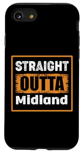 Straight Outta Midland Texas USA ���g�� �A���e�B�[�N�� ���B���e�[�W �X�}�z�P�[�X iPhone SE (2020) / 7 / 8 �p