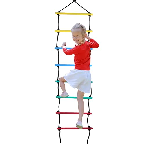 VIXERA Rope Climbing, Rope Ladder for Kids for Physical Activity, Ninja Ladder for Kids, Indoor Outdoor for 3 to 10 Years