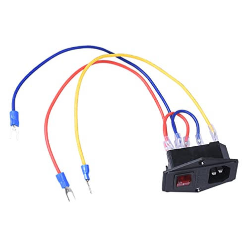 TOPPERFUN Power Outlet Module with 20cm 16awg Power Cable for Safe and Reliable Use 110/220v 15a with Fuse and Rocker Sw