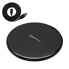 Amazon Basics Tappetino di ricarica wireless certificato Qi da 15 W (iPhone 16/ 15/14/13/12/11/X, Samsung) - Con cavo USB (adattatore CA non incluso) - nero