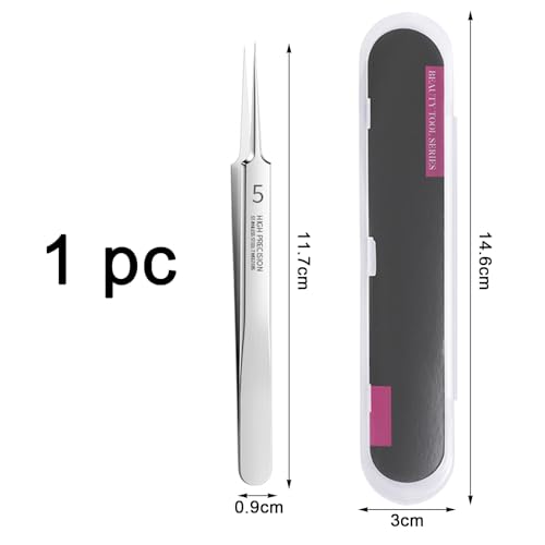 Splitterpinzette,Chirurgische Pinzette,Feine Pinzette,Pickel Pinzette,Mitesserpinzette Präzisions,Nadel Pickel Aufstechen,Splitterpinzette zum Entfernen von Blackheads Extraktor-Gerade Spitzen