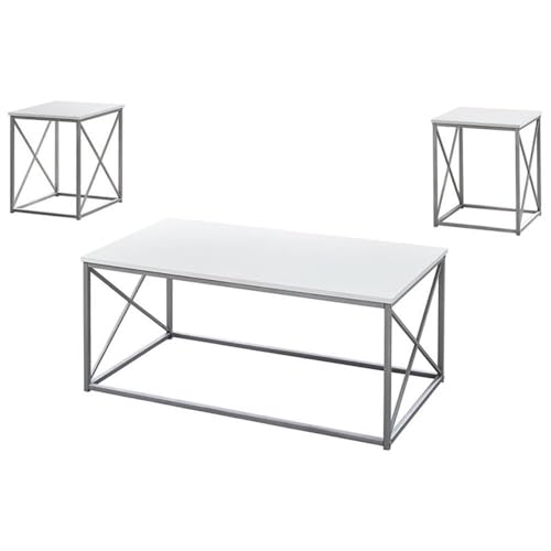 Monarch Specialties Table Set, One Size, White