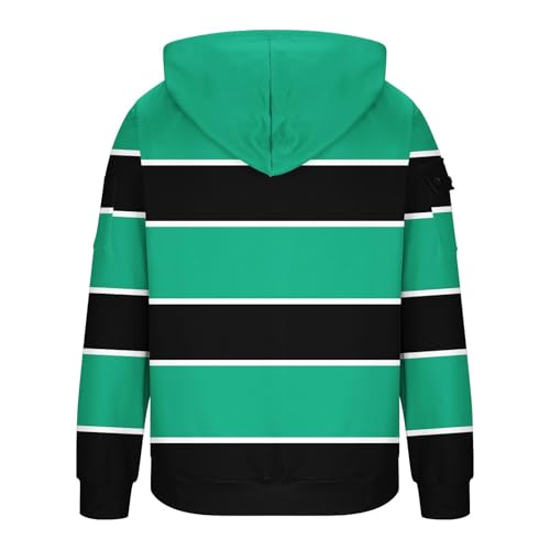 Plus Size Mens Sweatshirts Fashion Striped Color Block Zipper Hoodies with Pocket Fall Long Sleeve Casual Pullover4