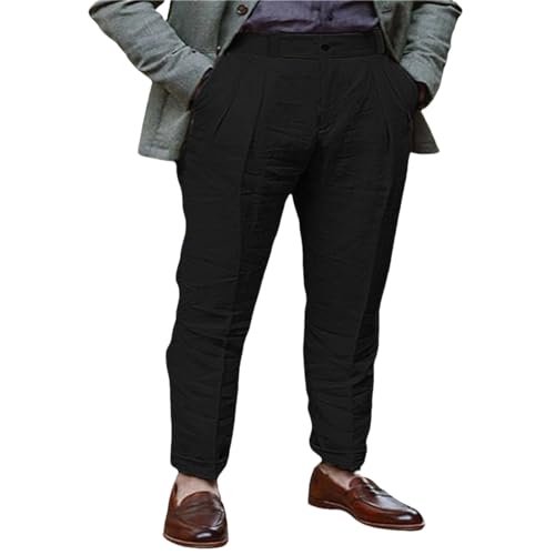 Linen Pants Men Yoga Beach Loose Fit Pant Summer Casual Elastic Waist Baggy Trousers Lightweight Bottons with Pockets