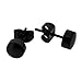 Urban Male Black Stainless Steel Men's Stud Earrings 6mm (Pair)