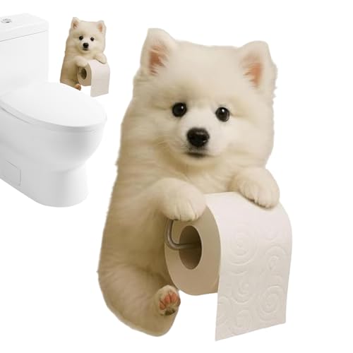 Portatoallas lindo de pared que ahorra espacio y decora con su forma de perro 2
