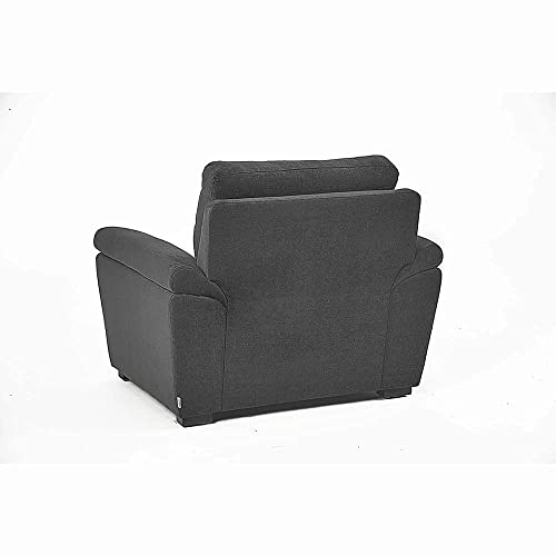 Image of Wakefit Sofa Set | 3 Year Warranty | Sofa 1 Seater, 1 Seater Sofa for Living Room, Wooden Sofa Set, Sofa Set Single Seater - Lounger(Malphino : Smoke Grey)