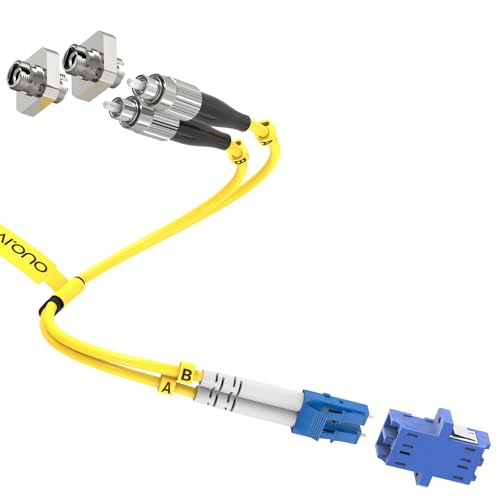 Cordon de brassage hybride monomode duplex LC-FC pour baie réseau