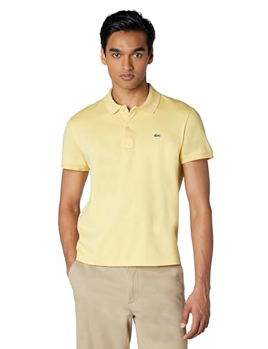 Lacoste Men's Regular Fit Cotton Pima Polo Shirt, Soleil Chine, Small