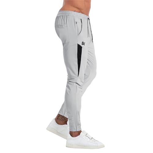BROKIG Mens Tapered Gym Joggers,Men's Lightweight Jogging Pants Q...