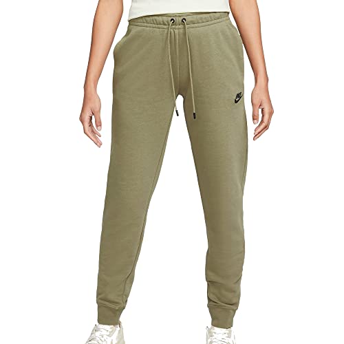 Nike Womens Pant Sportswear Essential, Matte Olive/Black, DX2320-351, M