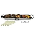 Premium Heavy Duty 35” Electric Portable Nonstick Teppanyaki Hibachi Grill Leurex Extra Large Table Top Griddle BBQ Barbecue Indoor Outdoor Camping with Adjustable Temperature