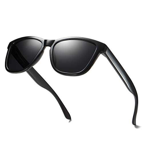 ELITERA Women Men Sunglasses Famous Lady Designer Gradient Colors Polarized Glasses UV400 E0717(Black&Gray)