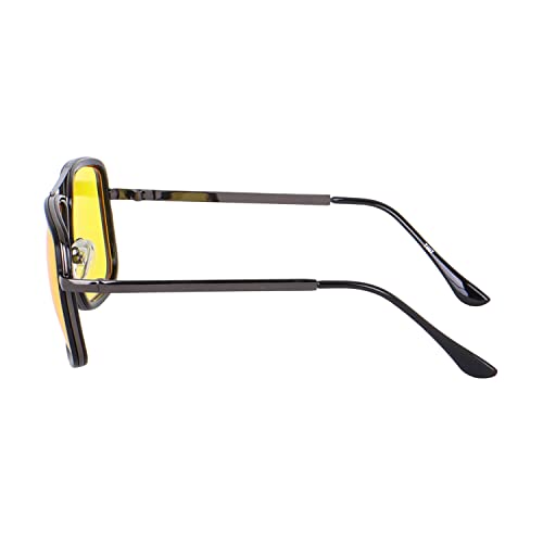 Image of Desire Rocky Square Sunglass for Men Yash, KGF Chapter Sunglasses 100% UV Protection Goggle Alloy Frame