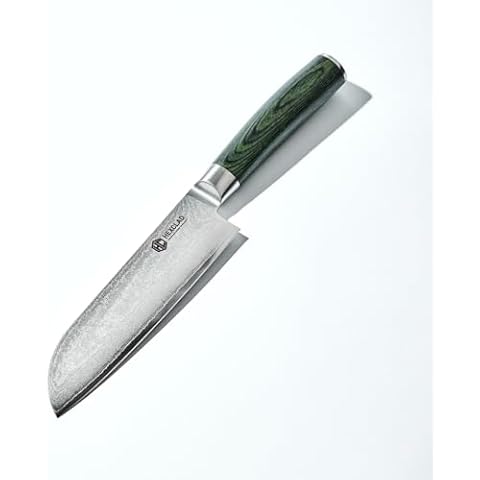 HexClad 18 cm Santoku Knife with Pakkawood Handle Cover
