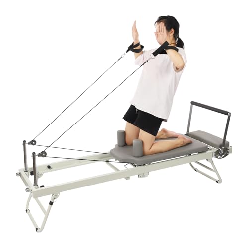 Dodoam Foldable Pilates Reformer Machine, Multifunctional Yoga Fitness Equipment,Adjustable Design,for Homes, Offices, Yoga Studios, Gyms