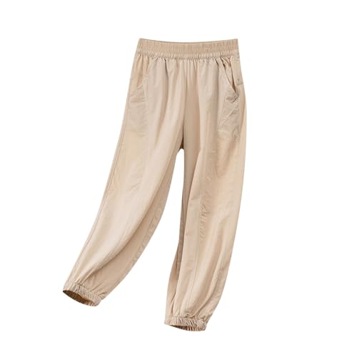 Boys Cargo Pants Casual Elastic Wasit Pull On Sweatpants Fashion Lounge Solid Color School Pants for Boys 5-15 Years