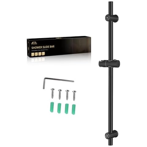 Vanbus All Metal handheld shower head holder 30-Inch with Shower Slide Bar for Bathroom Wall Mount SUS 304 Stainless Steel Brushed Finish (Matte Black) Cover